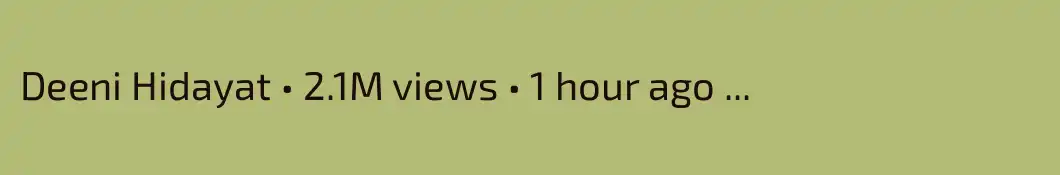 Deeni Hidayat • 2.1M views • 1 hour ago 



...